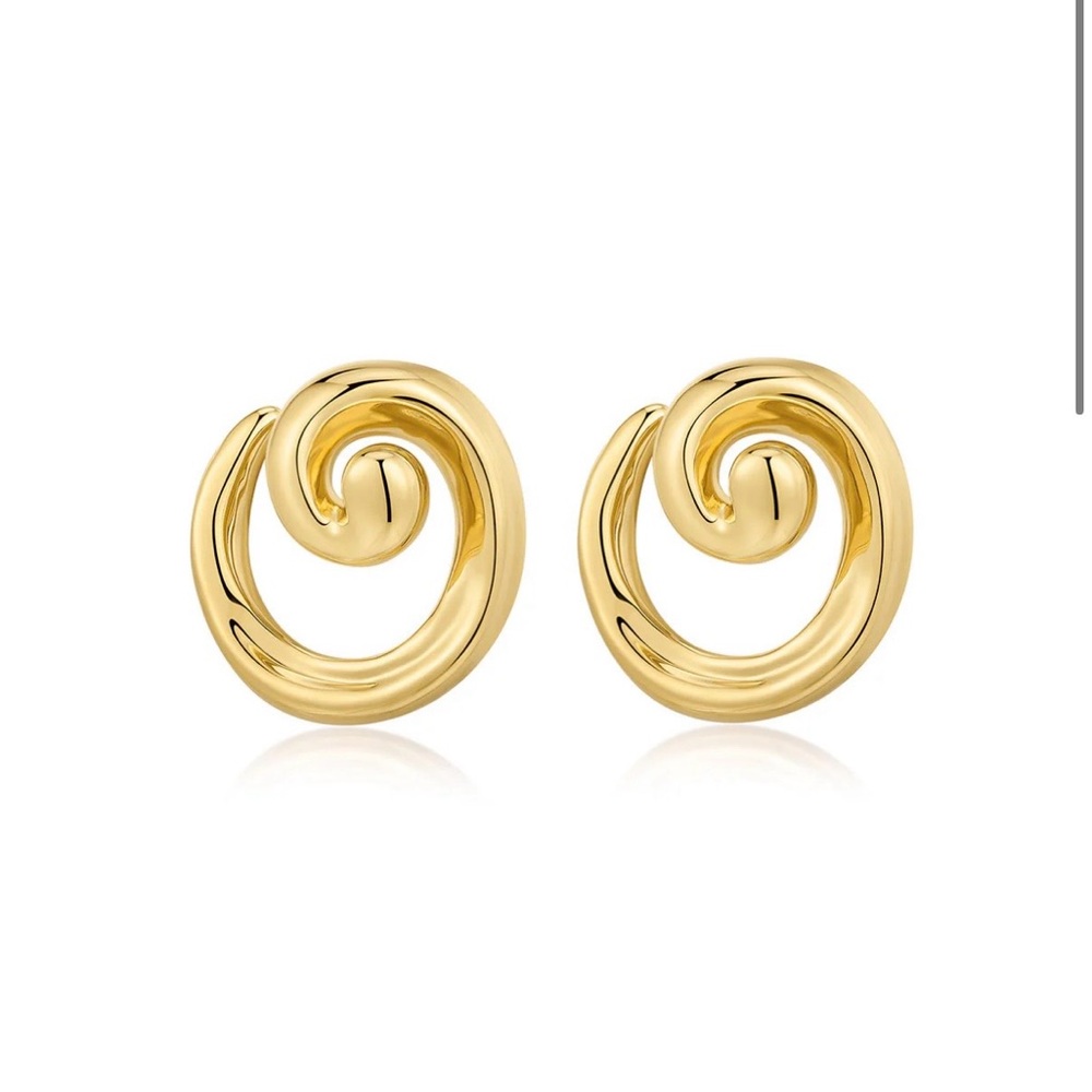 Luv Aj Gold Spiral Earrings